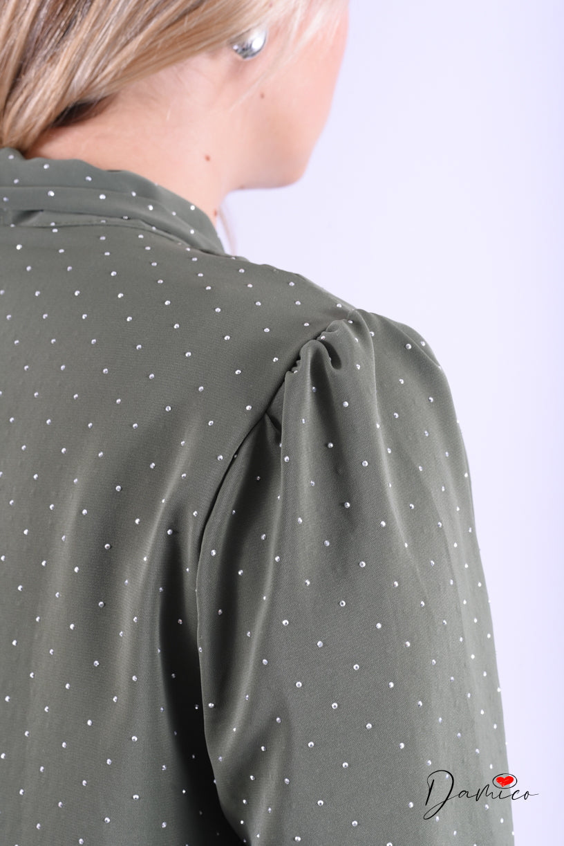 Blusa fiocco punti luce