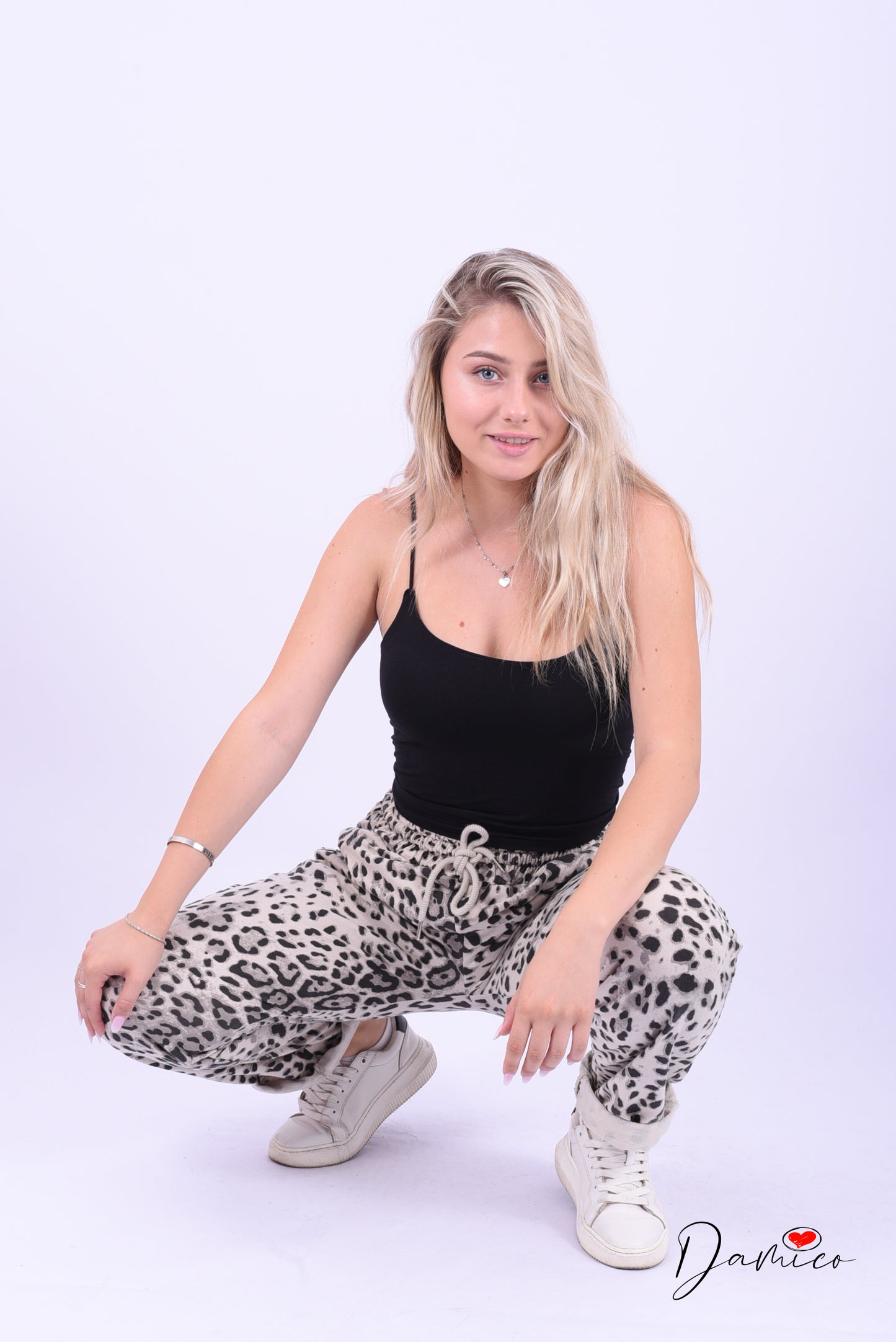 Pantaloni tuta animalier