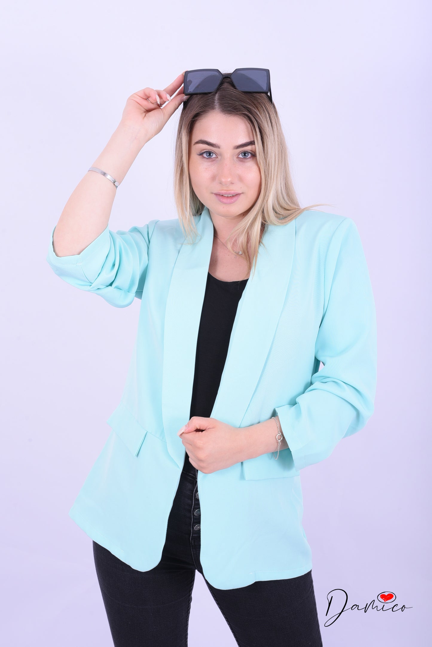 Blazer maniche arricciate