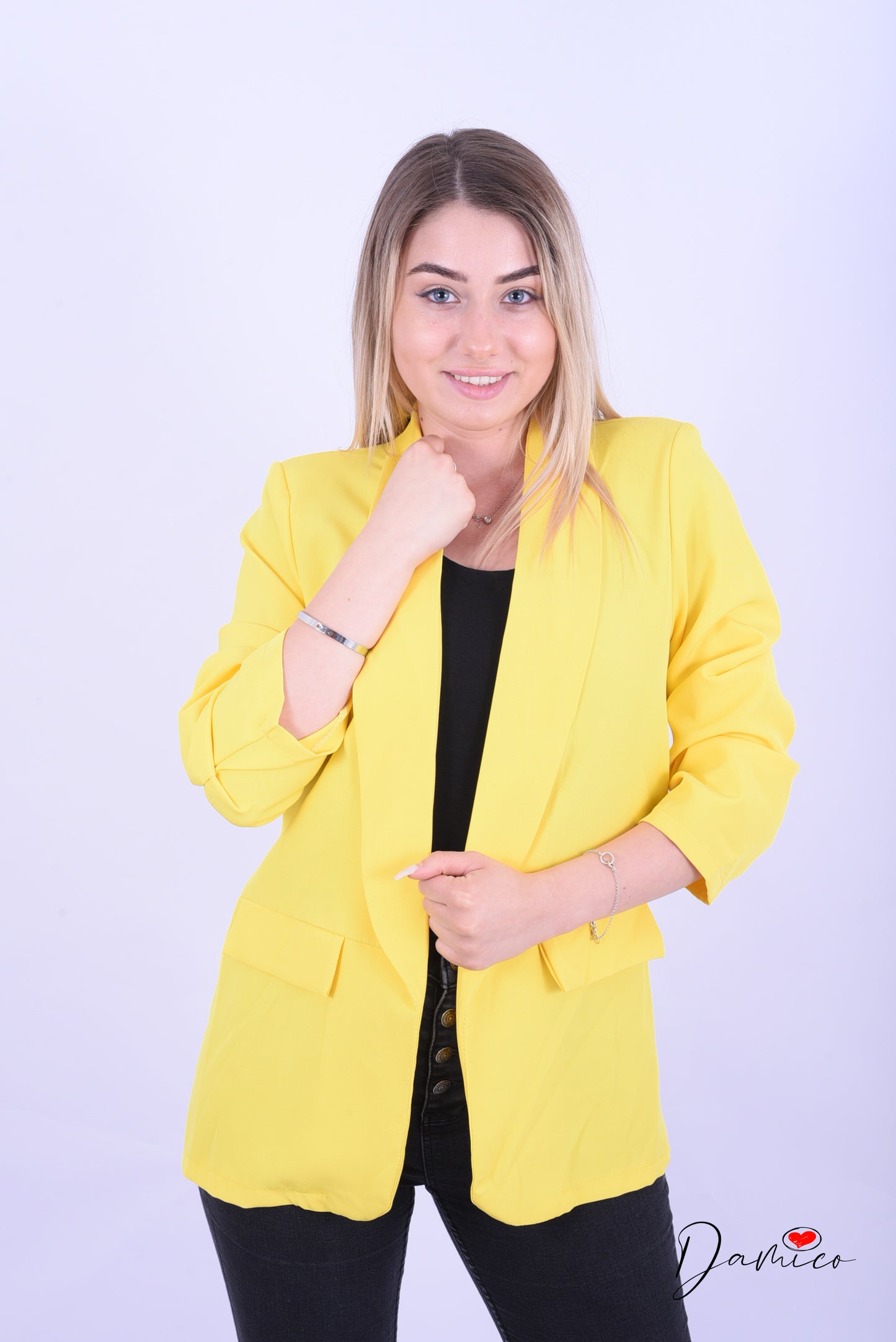 Blazer maniche arricciate