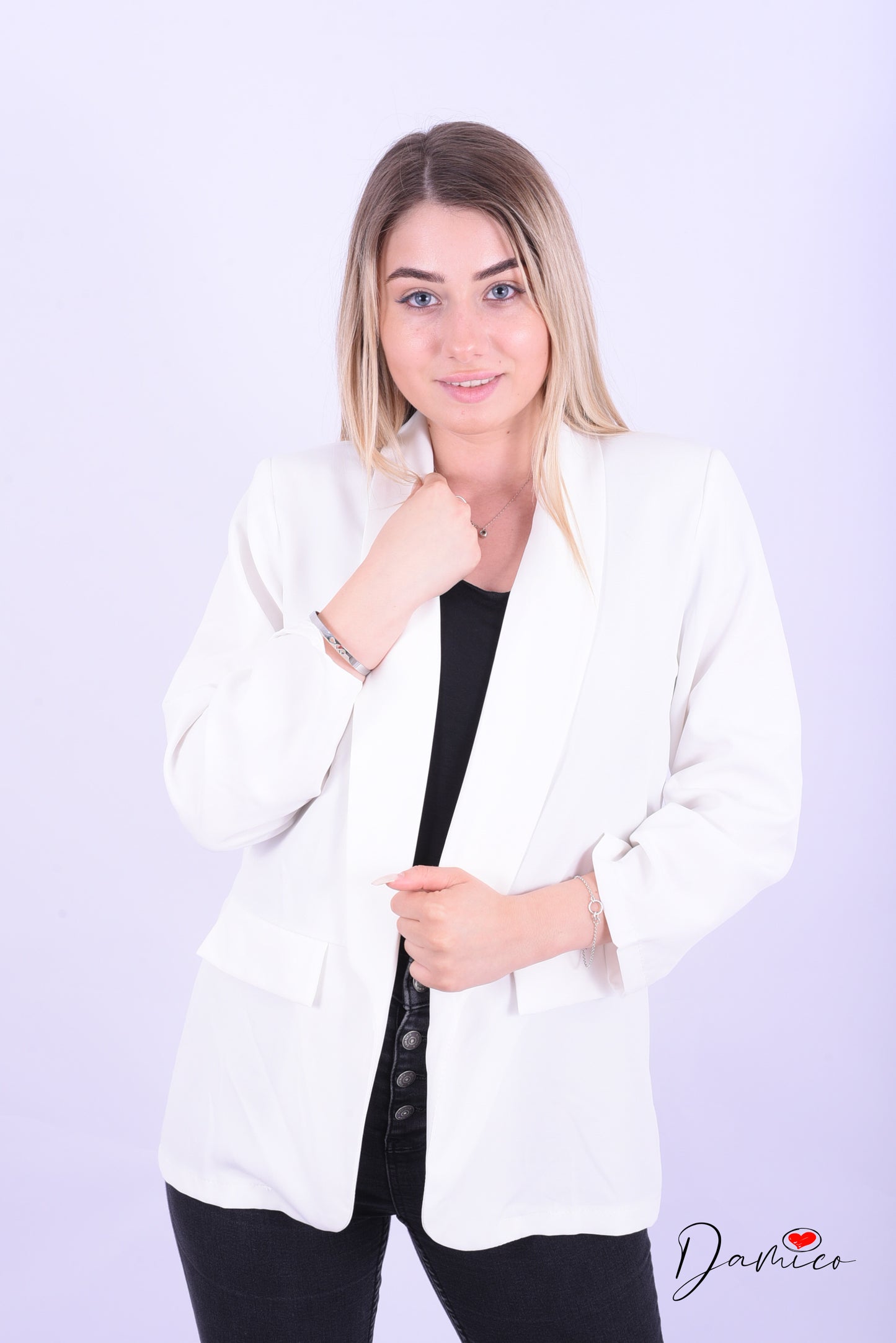 Blazer maniche arricciate