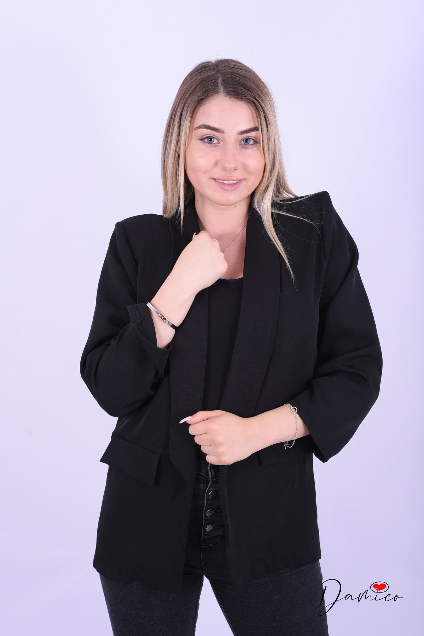 Blazer maniche arricciate