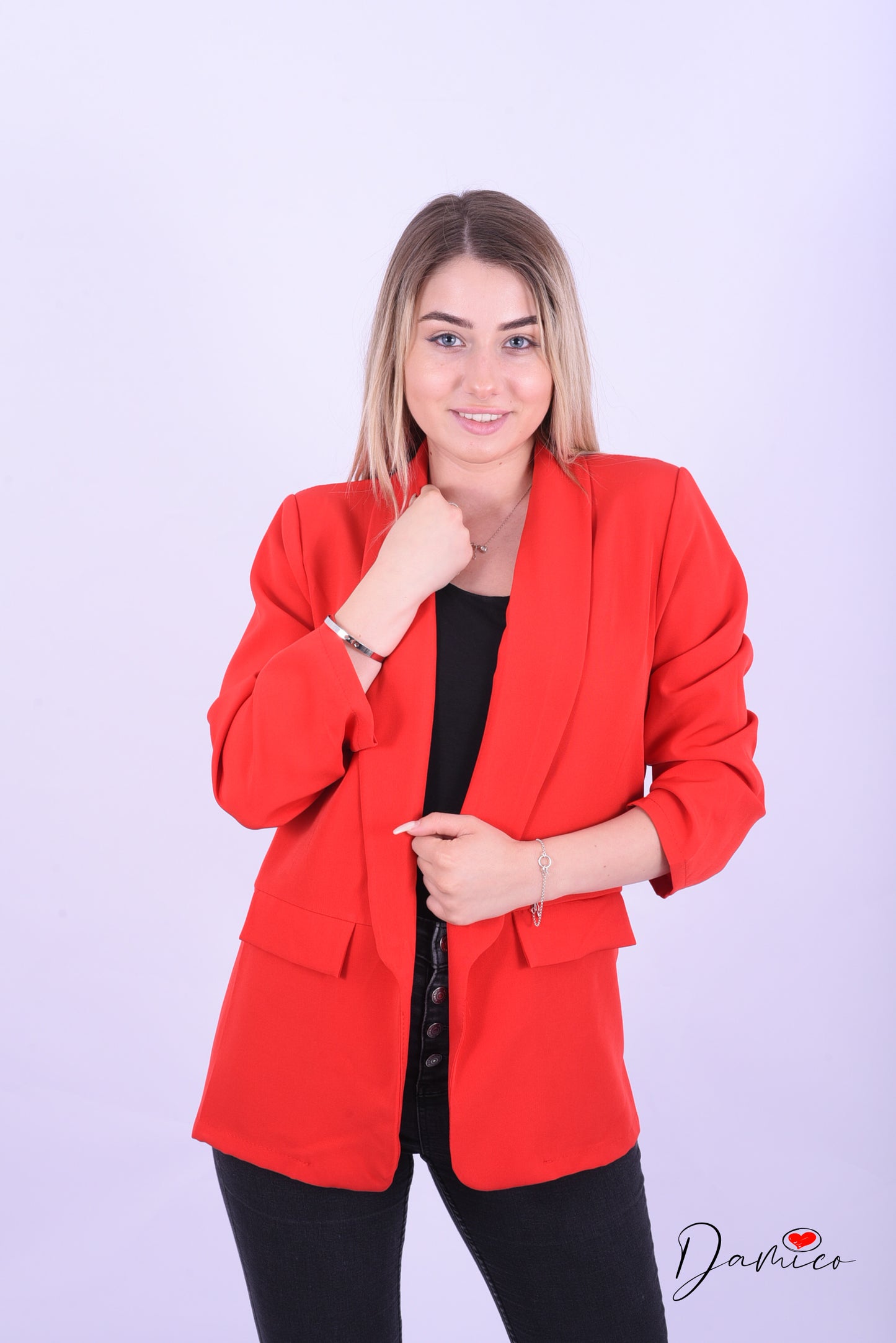 Blazer maniche arricciate