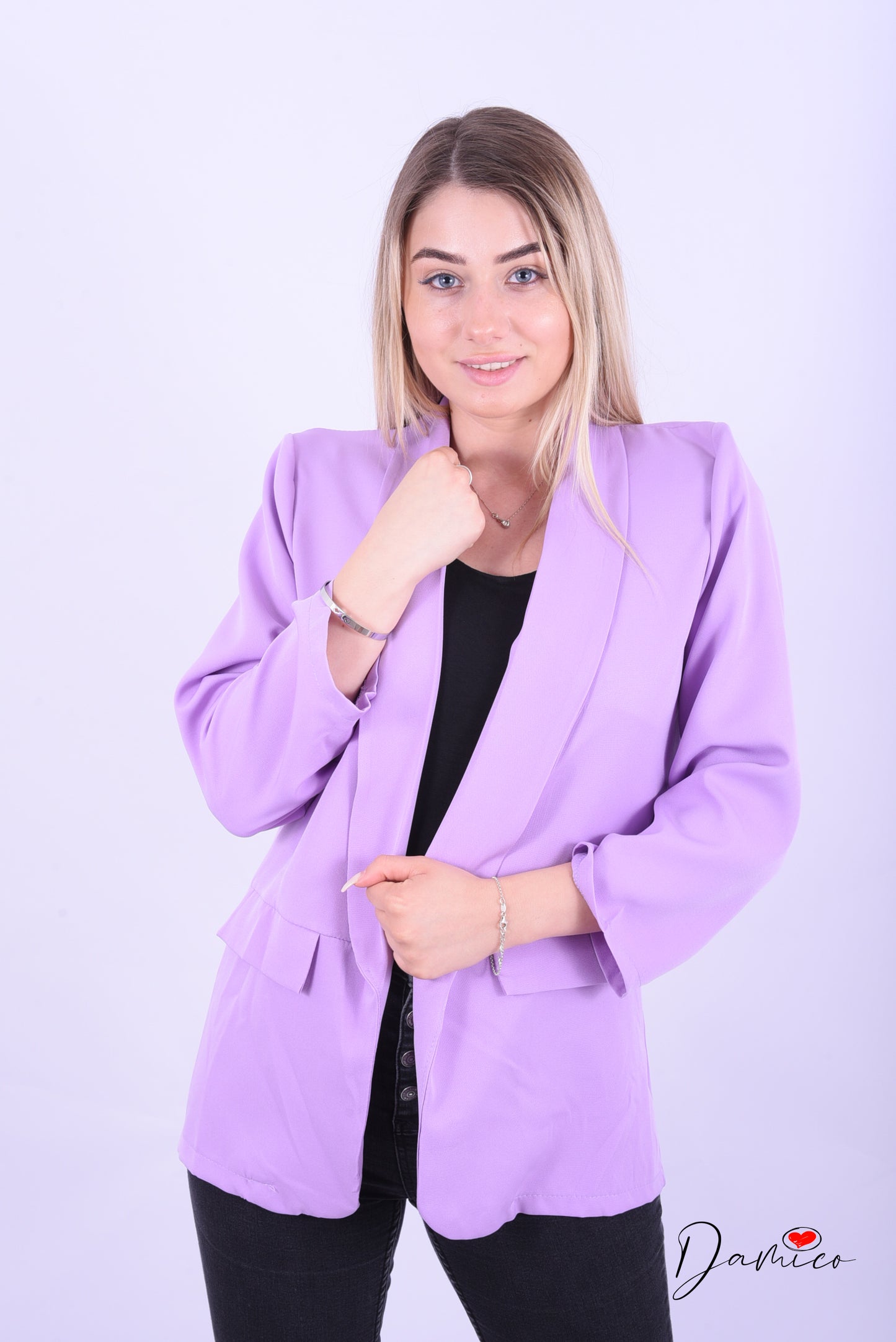 Blazer maniche arricciate