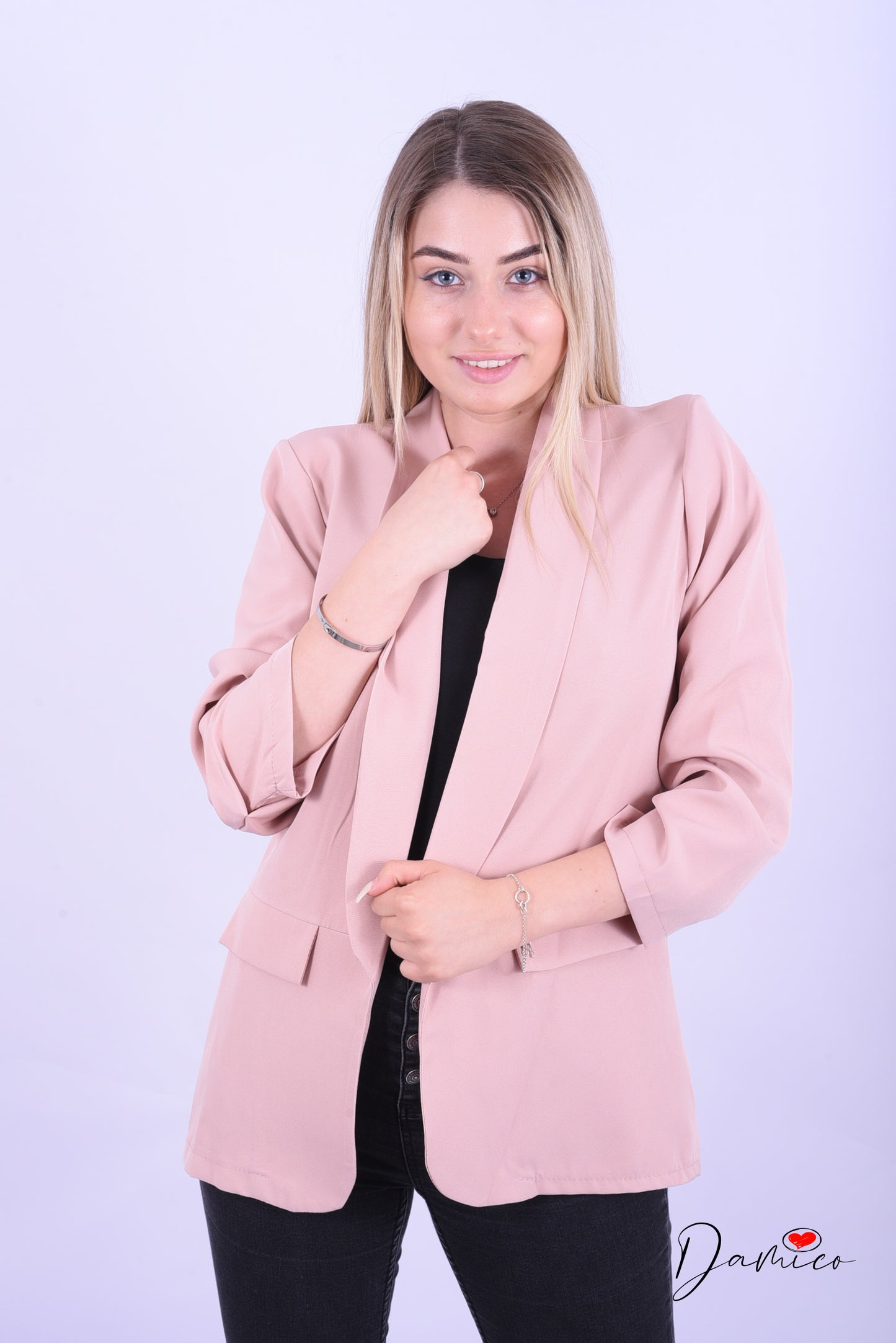 Blazer maniche arricciate