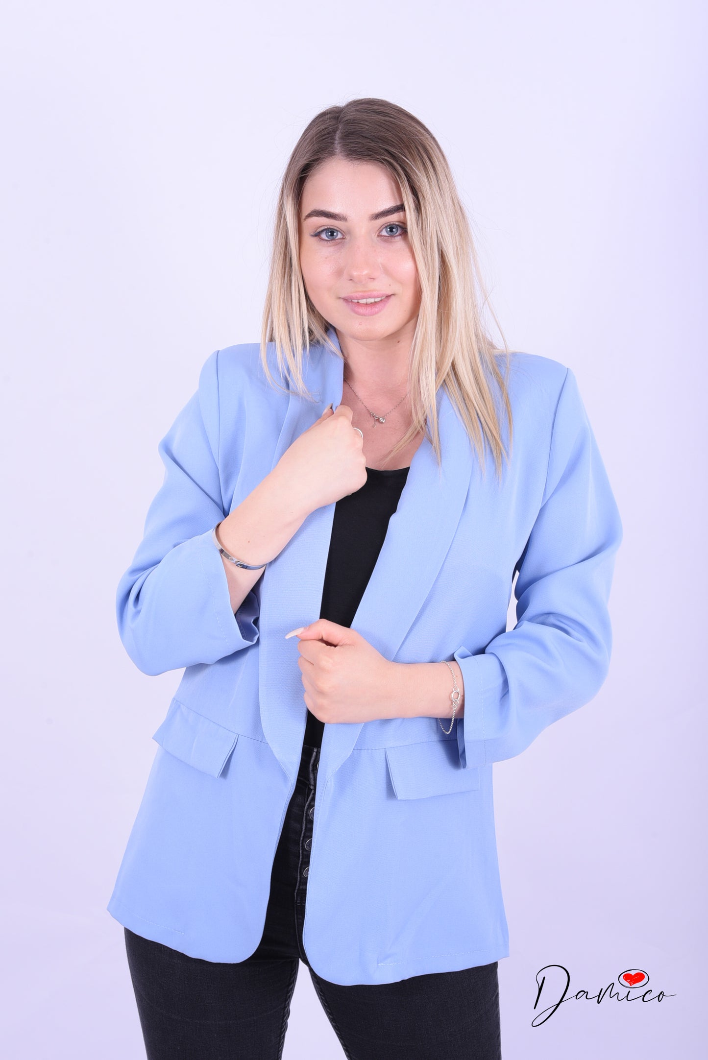 Blazer maniche arricciate