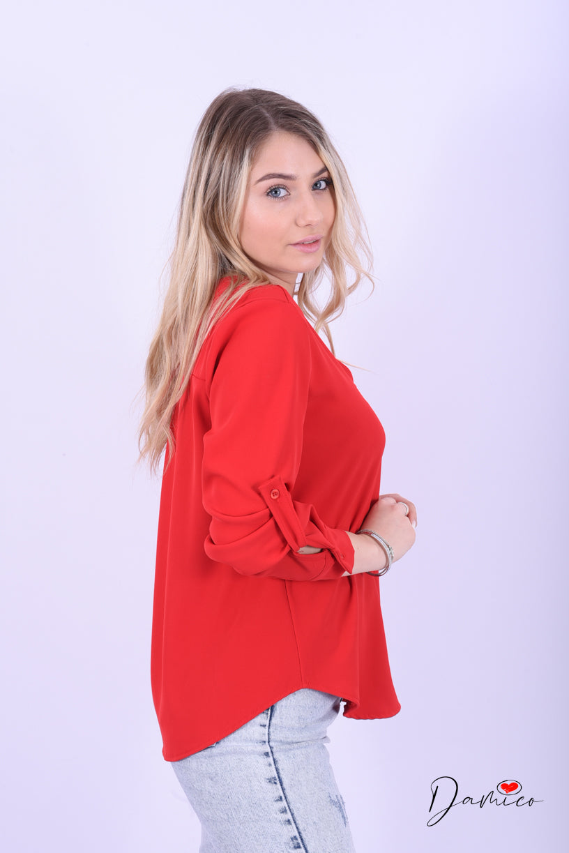 Blusa dettagli manica