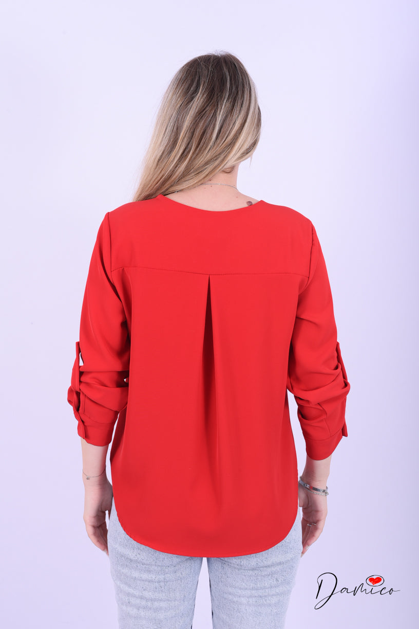 Blusa dettagli manica