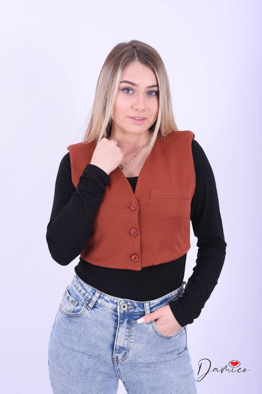 Gilet scollo a V