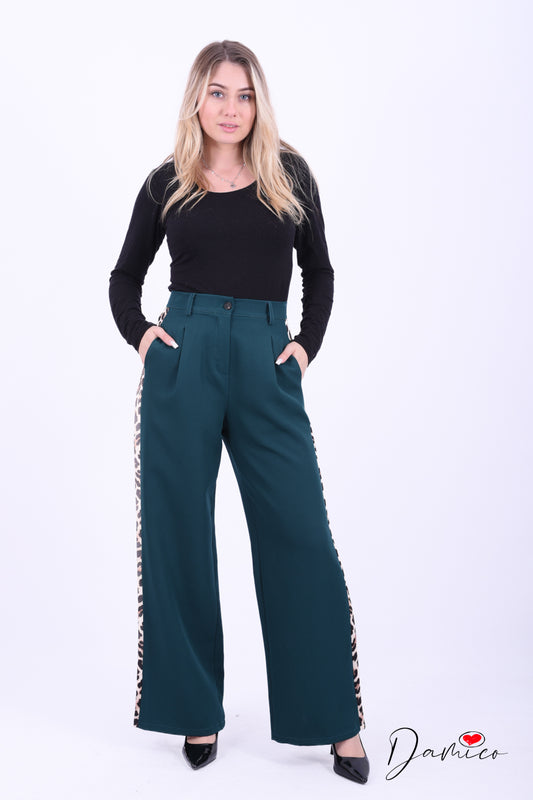 Pantalone banda leopardata