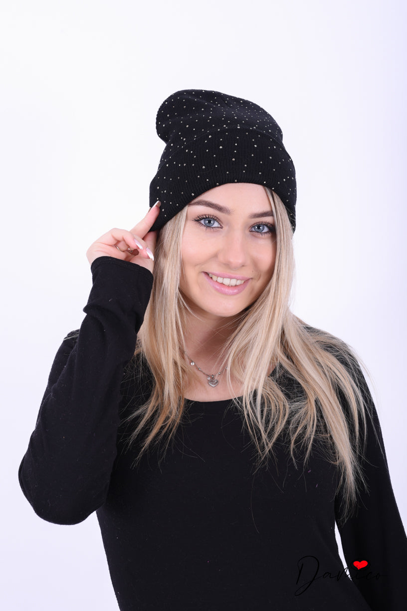 Cappello basic strass