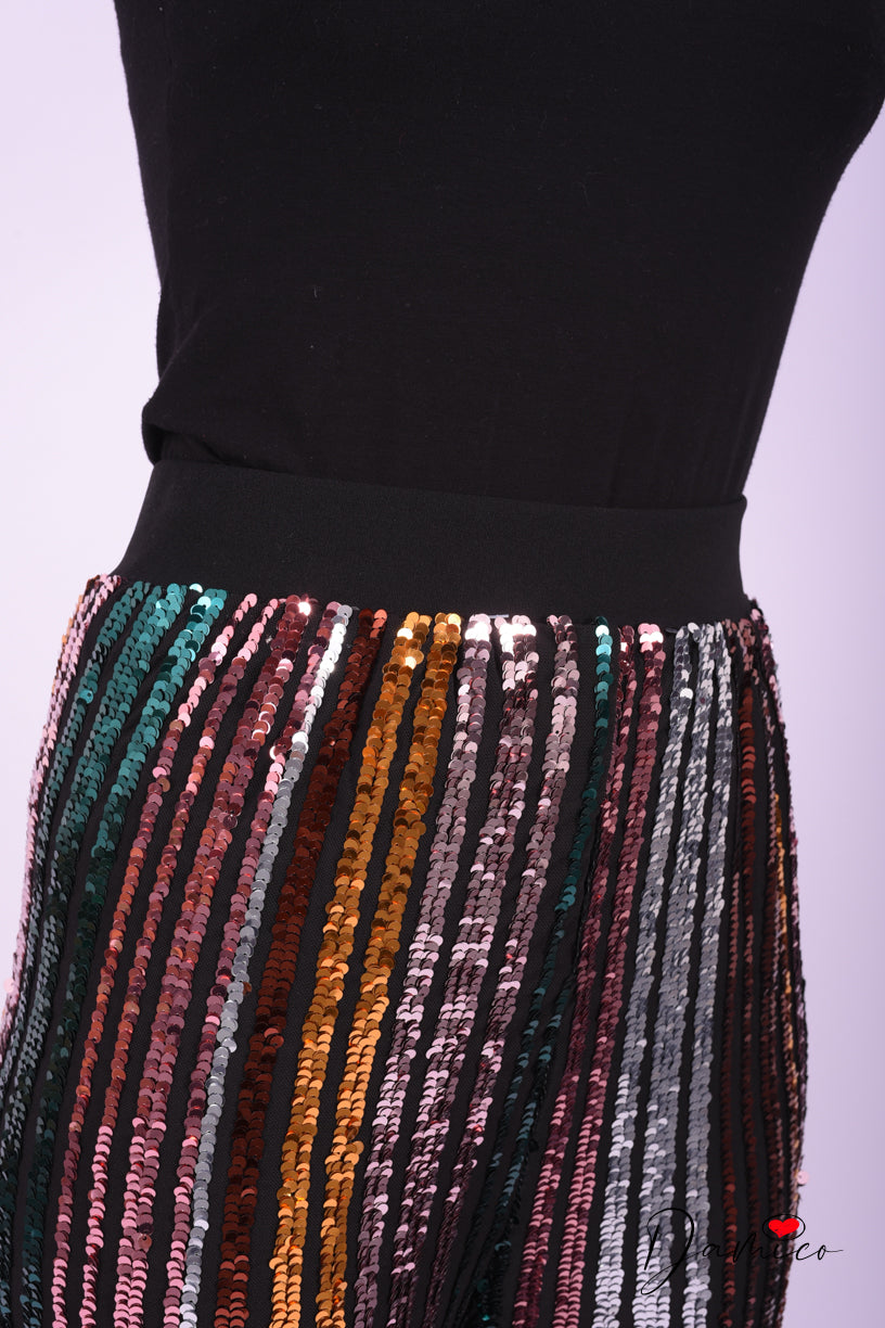 Pantalone multi paillettes